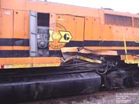 QGRY 3015 - GP40-2LW (ex-HLCX 9434, nee CN 9434) - Wrecked in Maskinong�, Winter 2005
